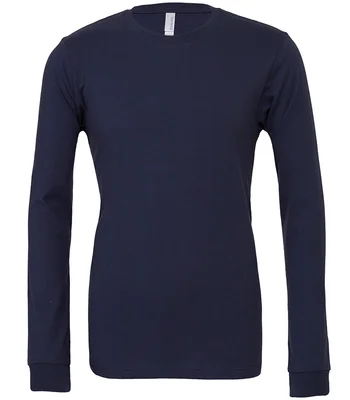 Bella+Canvas Canvas Unisex Jersey Long Sleeve T-Shirt in Navy