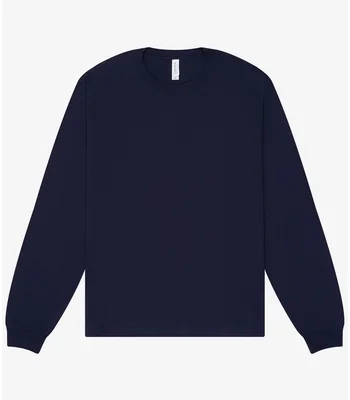Bella+Canvas Canvas Unisex Heavyweight Long Sleeve Boxy T-Shirt in Navy