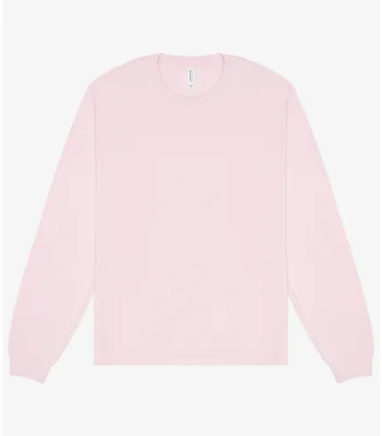 Bella+Canvas Canvas Unisex Heavyweight Long Sleeve Boxy T-Shirt in Soft Pink
