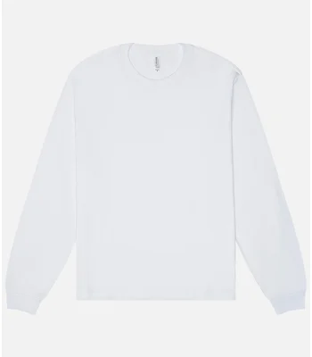 Bella+Canvas Canvas Unisex Heavyweight Long Sleeve Boxy T-Shirt in White