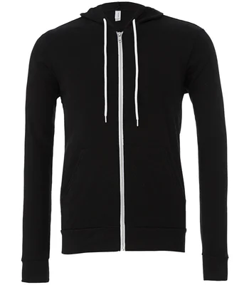 Bella+Canvas Canvas Unisex Full Zip Hoodie in True Royal