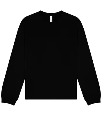 Bella+Canvas Canvas Unisex Heavyweight Long Sleeve T-Shirt in Black