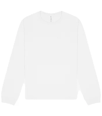 Bella+Canvas Canvas Unisex Heavyweight Long Sleeve T-Shirt in White