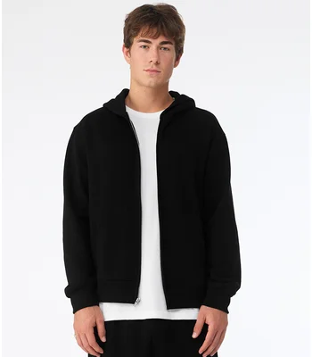 Bella+Canvas Canvas Unisex Heavy Full Zip Hoodie in Black