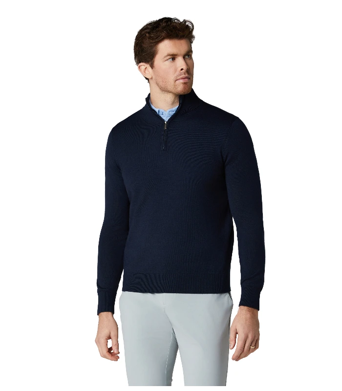 Callaway Callaway 1/4-zip merino blend sweater in Mid Vista Blue