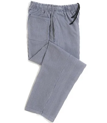 Dennys Dennys Unisex Elasticated Chef's Trousers in Blue/White