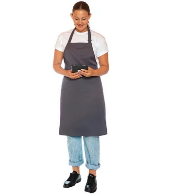 Dennys Dennys Polyester Bib Apron in Storm Grey