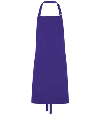 Dennys Dennys Polyester Bib Apron with Pocket in Purple