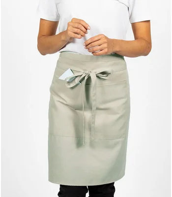 Dennys Dennys Polyester Waist Apron with Pocket in Storm Grey