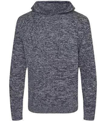 Ecologie Ecologie Unisex Iguazu Sustainable Knitted Hoodie in Navy/Heather Grey