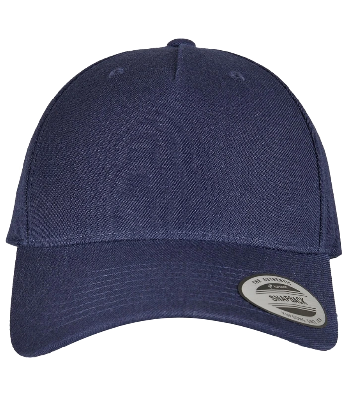 Flexfit Flexfit 5 Panel Premium Curved Snapback in Navy