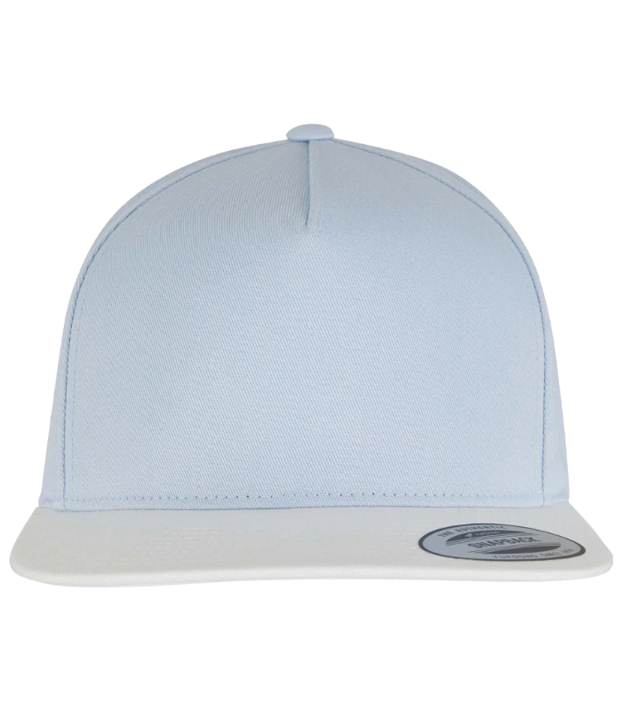 Flexfit Flexfit Classic 5 Panel Snapback Cap in LB/WH