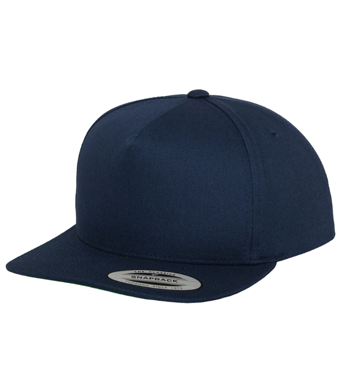 Flexfit Flexfit Classic 5 Panel Snapback Cap in NAV