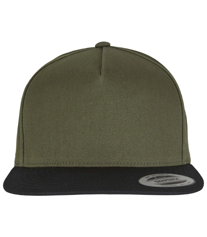 Flexfit Flexfit Classic 5 Panel Snapback Cap in OL/BK