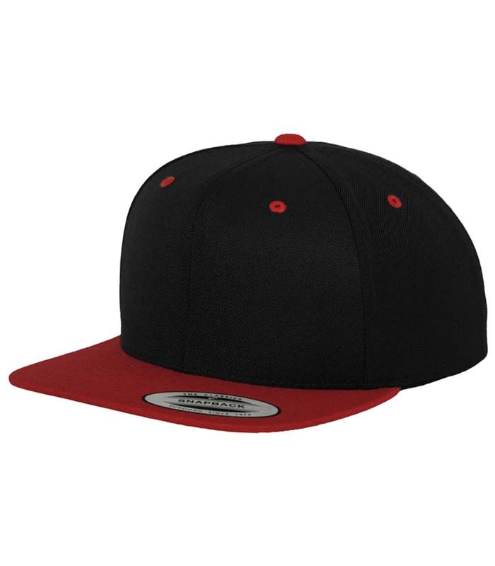 Flexfit Flexfit Two Tone Classic Snapback Cap in BK/RD