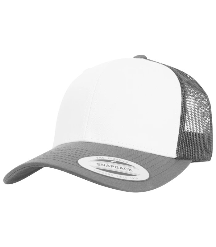 Flexfit Flexfit Retro Coloured Front Trucker Cap in DGY/W