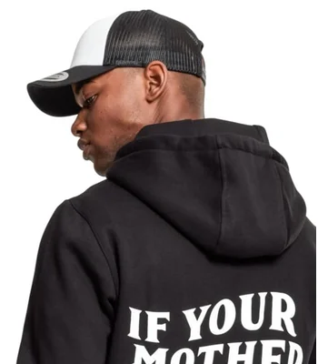 Flexfit Flexfit Retro Coloured Front Trucker Cap in BK/WH