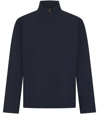 Front Row Front Row Premium Piqué 1/4 Zip Top in Navy