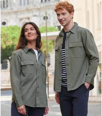 Front Row Front Row Drill Overshirt in Navy