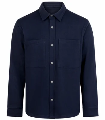 Front Row Front Row Premium Piqué Overshirt in Navy