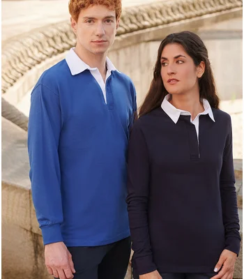 Front Row Front Row Classic Rugby Shirt in Black/White