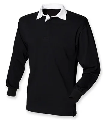 Front Row Front Row Classic Rugby Shirt in Black/White