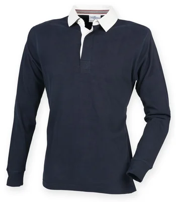 Front Row Front Row Premium Superfit Rugby Shirt in Navy