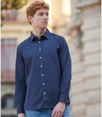 Front Row Front Row Casual Long Sleeve Shirt in Washed Navy