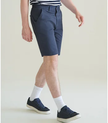 Front Row Front Row Stretch Chino Shorts in Navy
