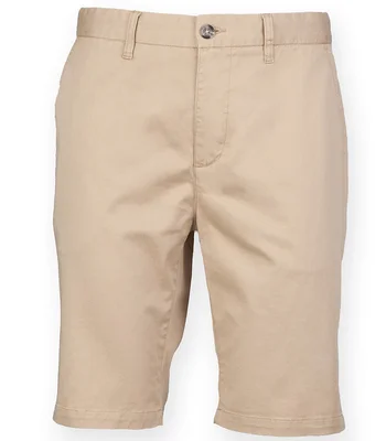 Front Row Front Row Stretch Chino Shorts in Stone