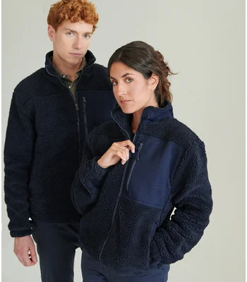 Front Row Front Row Recycled Sherpa Fleece Jacket