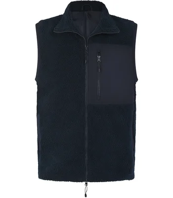 Front Row Front Row Recycled Sherpa Gilet in Navy