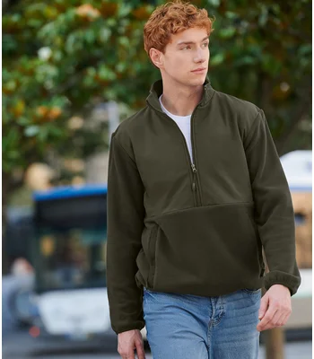 Front Row Front Row 1/2 Zip Micro Fleece in Black