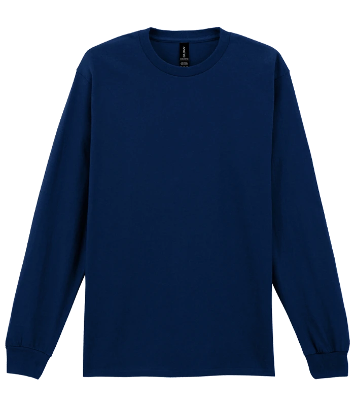Gildan Gildan Ultra Cotton™ Long Sleeve T-Shirt in NAV