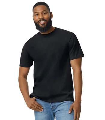 Gildan Gildan SoftStyle® Midweight No Label T-Shirt in Pitch Black