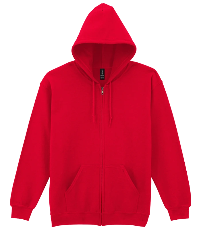 Gildan Gildan Heavy Blend™ Zip Hooded Sweatshirt in RED
