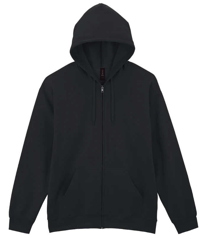 Gildan Gildan SoftStyle® Midweight Full Zip Hooded Sweatshirt in BLK
