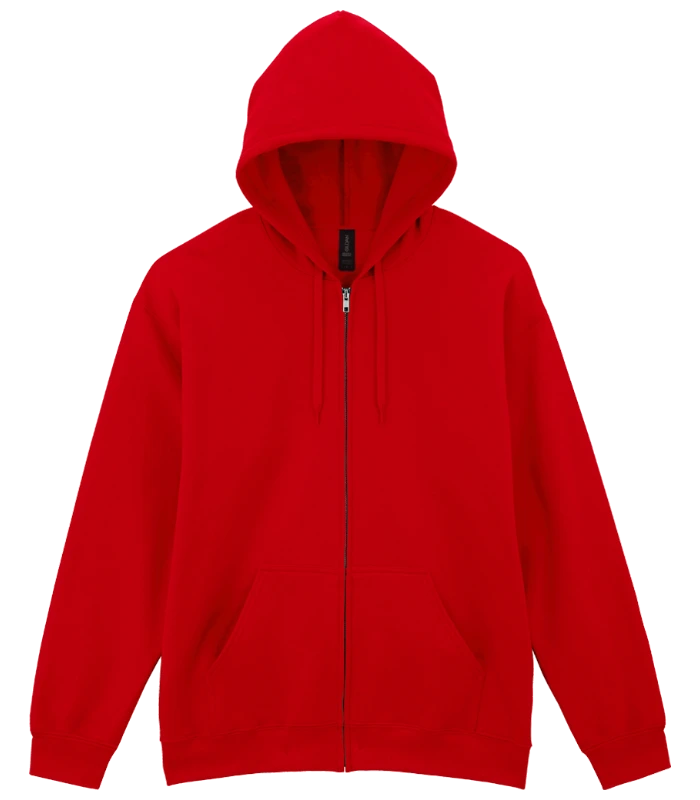 Gildan Gildan SoftStyle® Midweight Full Zip Hooded Sweatshirt in RED