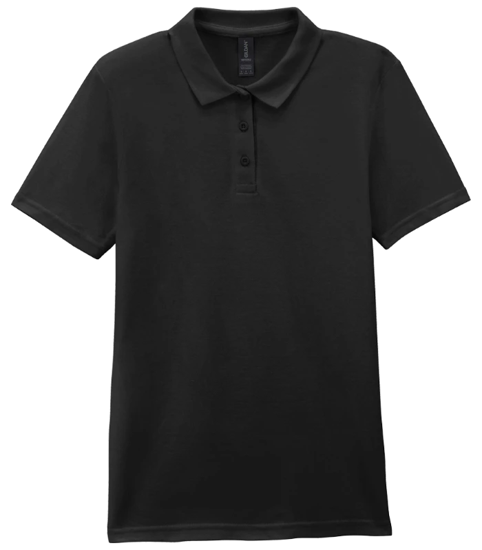 Gildan Gildan Ladies SoftStyle® Double Piqué Polo Shirt in BLK