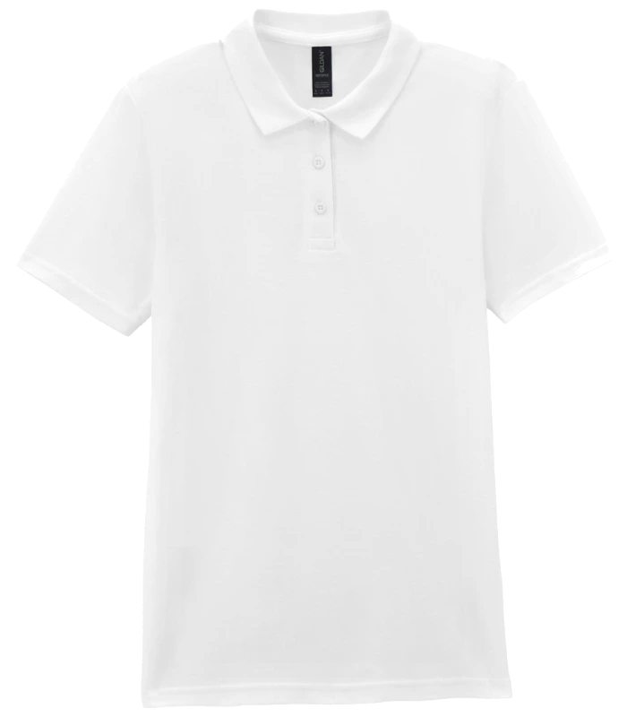 Gildan Gildan Ladies SoftStyle® Double Piqué Polo Shirt in WHI