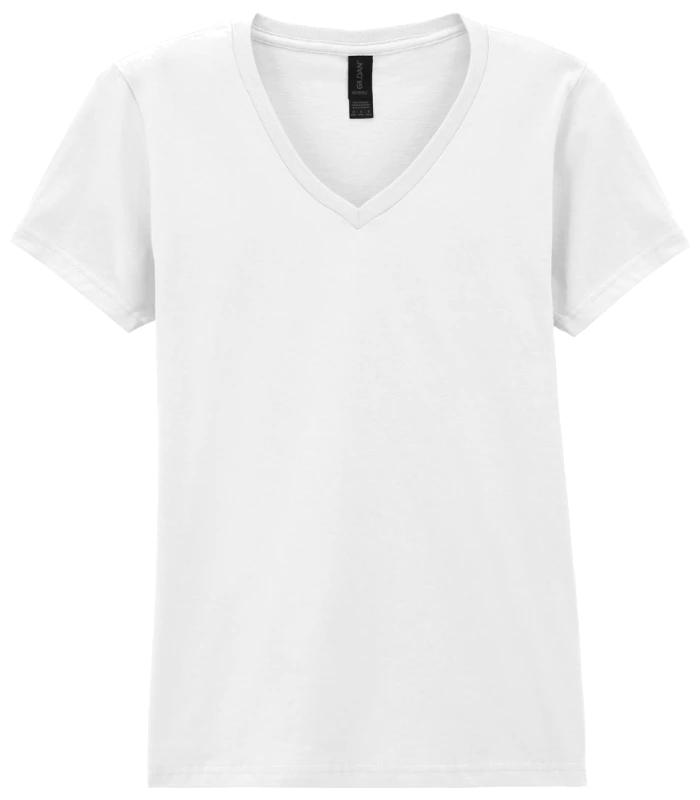 Gildan Gildan Ladies SoftStyle® V-Neck T-Shirt in WHI