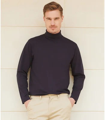 Henbury Henbury Long Sleeve Roll Neck Top in BLK