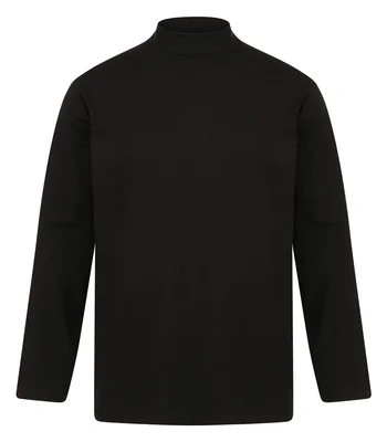 Henbury Henbury Long Sleeve Roll Neck Top in BLK