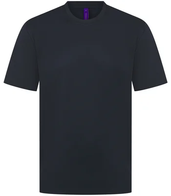 Henbury Henbury Unisex Coolplus® Wicking Piqué T-Shirt in Navy