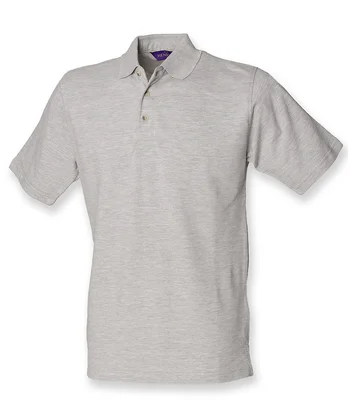 Henbury Henbury Classic Heavy Cotton Piqué Polo Shirt in HEA