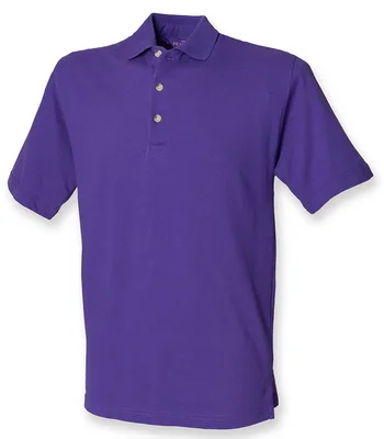 Henbury Henbury Classic Heavy Cotton Piqué Polo Shirt in PUR