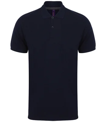 Henbury Henbury Modern Fit Cotton Piqué Polo Shirt in NAV