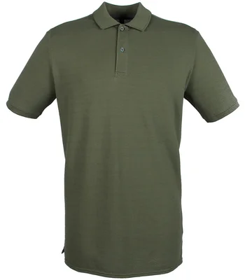 Henbury Henbury Modern Fit Cotton Piqué Polo Shirt in OLI