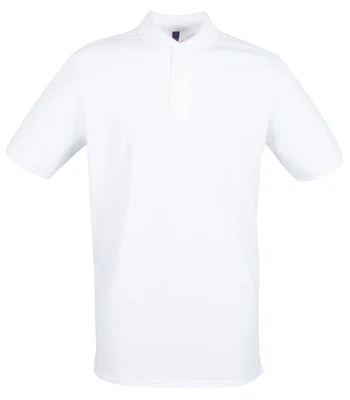 Henbury Henbury Modern Fit Cotton Piqué Polo Shirt in WHI
