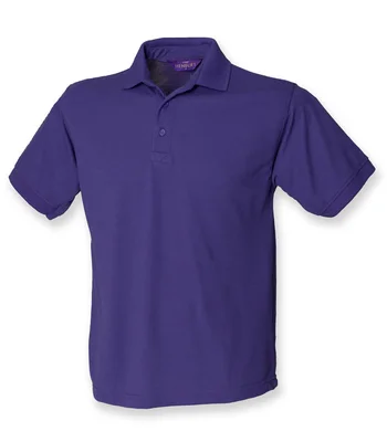 Henbury Henbury Heavy Poly/Cotton Piqué Polo Shirt in PUR